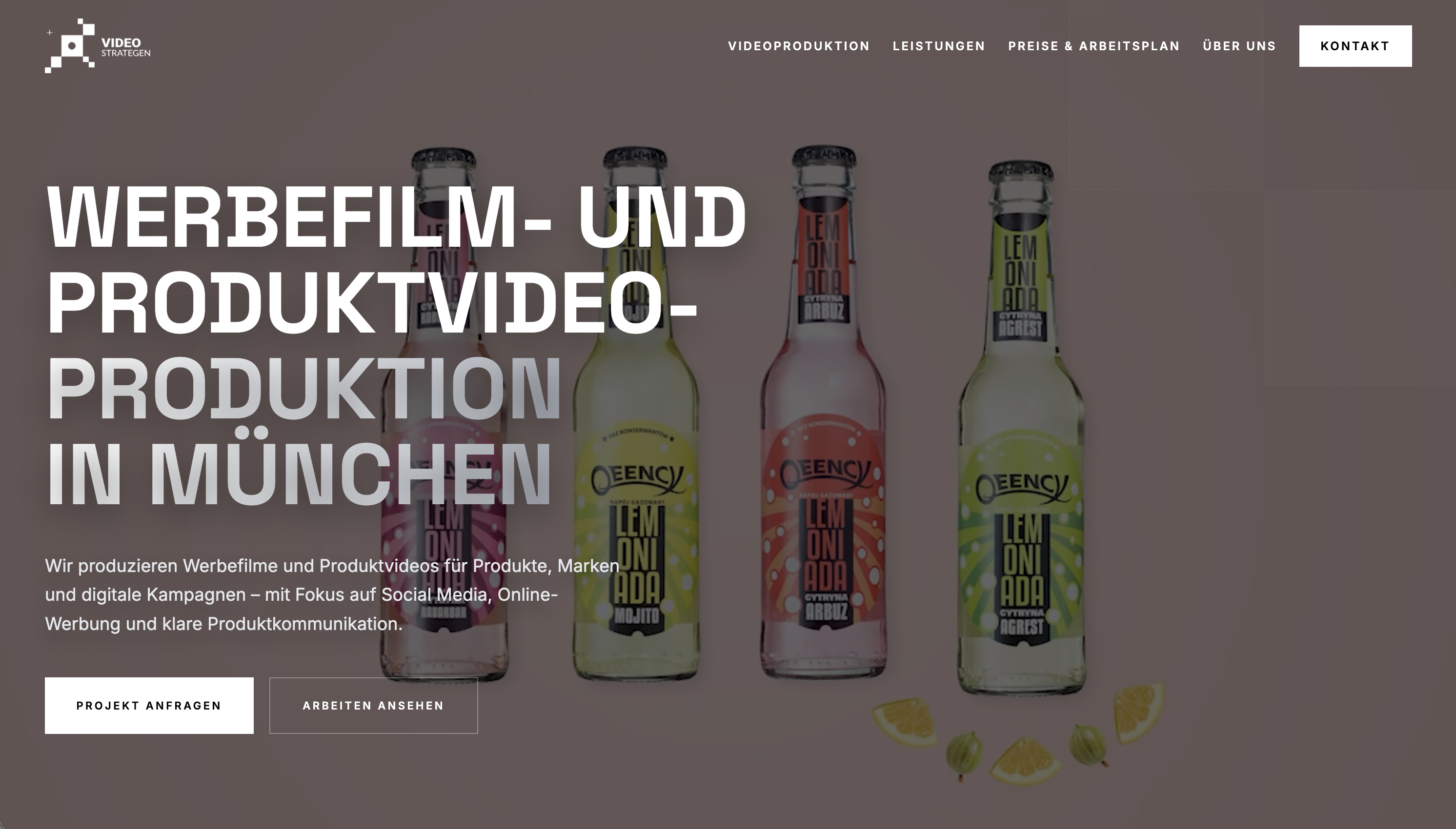 Strona internetowa agencji VideoStrategen